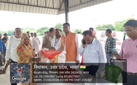 लखीमपुर खीरी : बाढ़ प्रभावित परिवारों को मिली राहत, विधायक शशांक वर्मा ने बांटी राहत किट