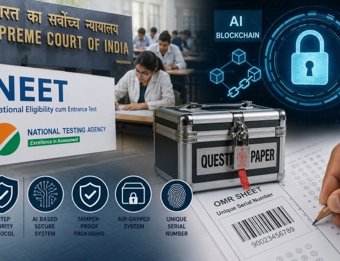 नई दिल्ली : नीट परीक्षा में पेपर लीक रोकने के लिए बड़े बदलाव ।