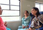 हाइड्रोजन ट्रेन में सवार हुईं भाजपा प्रदेश अध्यक्ष, बोलीं- आधुनिक दौर की ओर बढ़ रहा रेलवे