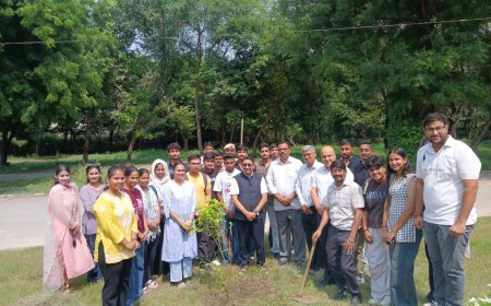 गणेश चतुर्थी के पावन अवसर पर स्पोर्ट्स यूनिवर्सिटी ऑफ हरियाणा में सोशल मीडिया टीम द्वारा पौधारोपण