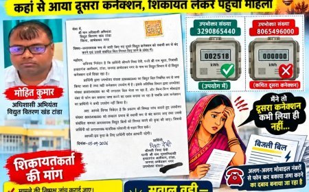बिजली का डबल डोज’ देख उपभोक्ता परेशान—कहां से आया दूसरा कनेक्शन, शिकायत लेकर पहुंची महिला
