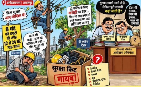 सुरक्षा किट गायब, ड्यूटी ‘24 घंटे’ की! बिजली संविदाकर्मियों की जान से हो रहा ‘करंट वाला खेल