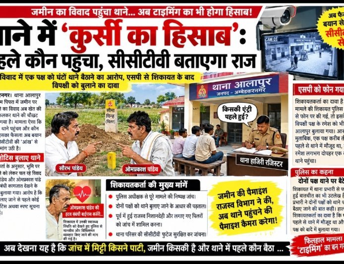 अम्बेडकर नगर: थाने में ‘कुर्सी का हिसाब’: पहले कौन पहुंचा, सीसीटीवी बताएगा राज