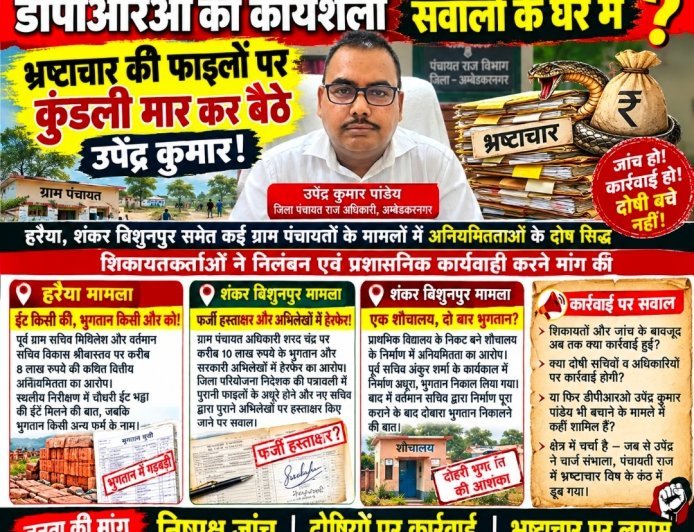 डीपीआरओ कार्यशैली सवालों के घेरे में , भ्रष्टाचार की फाइलों पर कुंडली मार कर बैठे उपेंद्र कुमार!