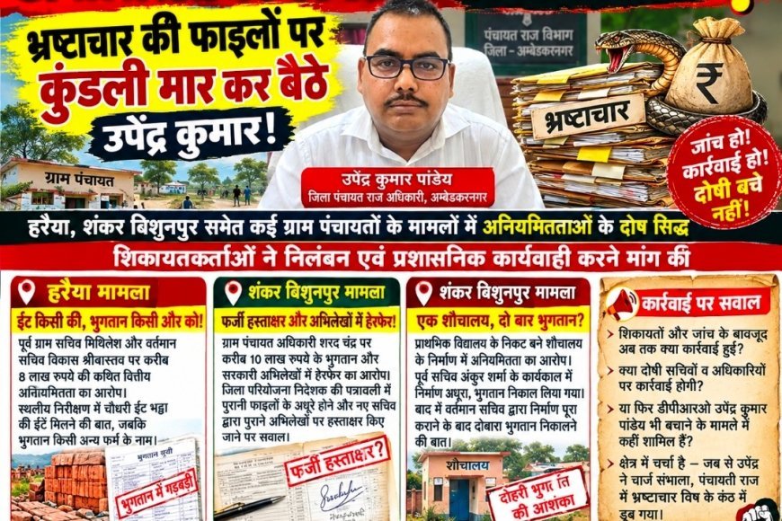 डीपीआरओ कार्यशैली सवालों के घेरे में , भ्रष्टाचार की फाइलों पर कुंडली मार कर बैठे उपेंद्र कुमार!