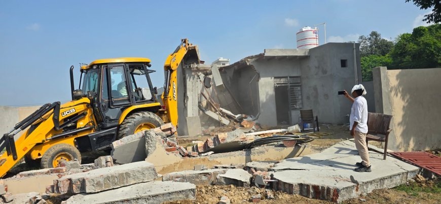 सोनीपत पट्टी मुसलमान की राजस्व सम्पदा में विकसित की जा रही अवैध कॉलोनियों को किया गया ध्वस्त - डीटीपी आर टी शर्मा
