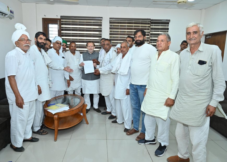 गन्ने का भाव बढ़ाने की मांग लेकर डॉ. अरविंद शर्मा से मिले किसान, पिराई क्षेत्र का मुद्दा भी उठाया