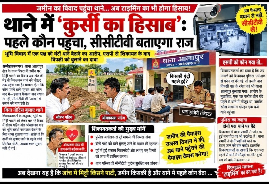 अम्बेडकर नगर: थाने में ‘कुर्सी का हिसाब’: पहले कौन पहुंचा, सीसीटीवी बताएगा राज