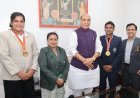 हरदोई की बेटी पूनम तिवारी को रक्षा मंत्री राजनाथ सिंह ने किया सम्मानित