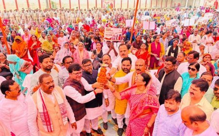 25 साल की सेवा यात्रा से 2047 के संकल्प तक, हरदोई में निकली सेवा ज्योति कलश यात्रा