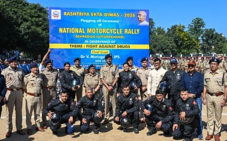 देहरादून : नशामुक्ति का संदेश लेकर गुजरात रवाना हुआ उत्तराखंड पुलिस का दल