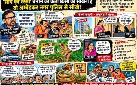 सांप की रस्सी' बनाने की कला किसी को सीखना है तो अम्बेडकर नगर पुलिस से सीखे!