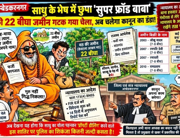 साधु के भेष में छुपा 'सुपर फ्रॉड बाबा की 22 बीघा जमीन गटक गया चेला, अब चलेगा कानून का डंडा!