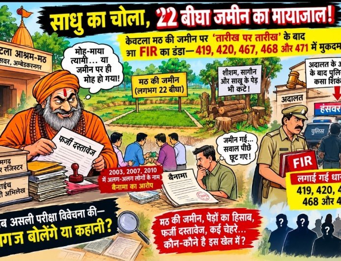 अम्बेडकर नगर: साधु का चोला, 22 बीघा जमीन का मायाजाल!