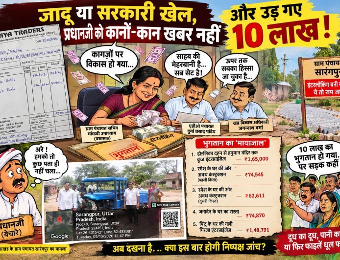 जादू या सरकारी खेल, प्रधानजी को कानों-कान खबर नहीं और उड़ गए 10 लाख!