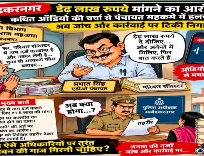 डेढ़ लाख रुपये मांगने का आरोप, कथित ऑडियो की चर्चा से पंचायत महकमे में हलचल; अब जांच और कार्रवाई पर टिकी निगाहें!