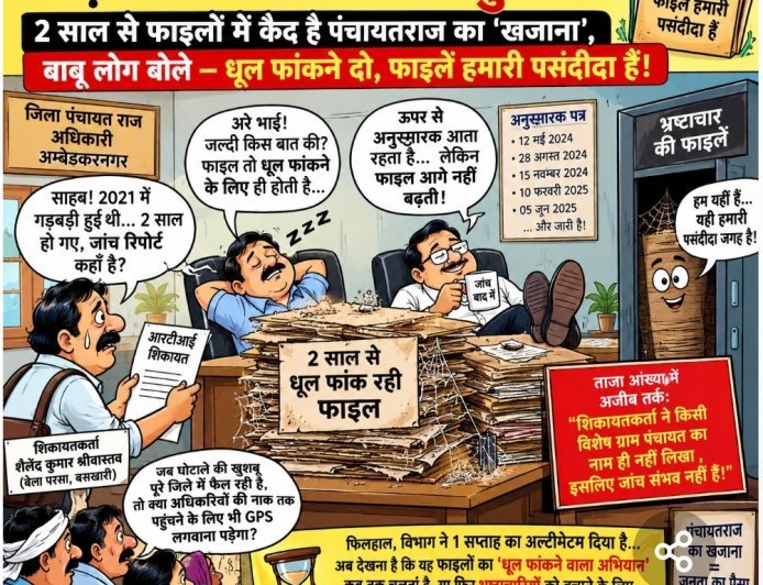 सांड़-गांठ या सरकारी सुस्ती? 2 साल से फाइलों में कैद है पंचायतराज का 'खजाना', बाबू लोग बोले— धूल फांकने दो, फाइलें हमारी पसंदीदा हैं!