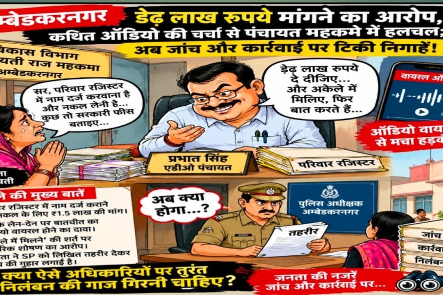 डेढ़ लाख रुपये मांगने का आरोप, कथित ऑडियो की चर्चा से पंचायत महकमे में हलचल; अब जांच और कार्रवाई पर टिकी निगाहें!