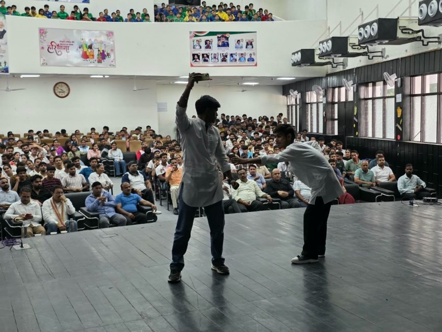 स्पोर्ट्स यूनिवर्सिटी ऑफ हरियाणा में ‘नमो सेवा—अनकही कहानियां’ विषय पर नुक्कड़ नाटक का मंचन*