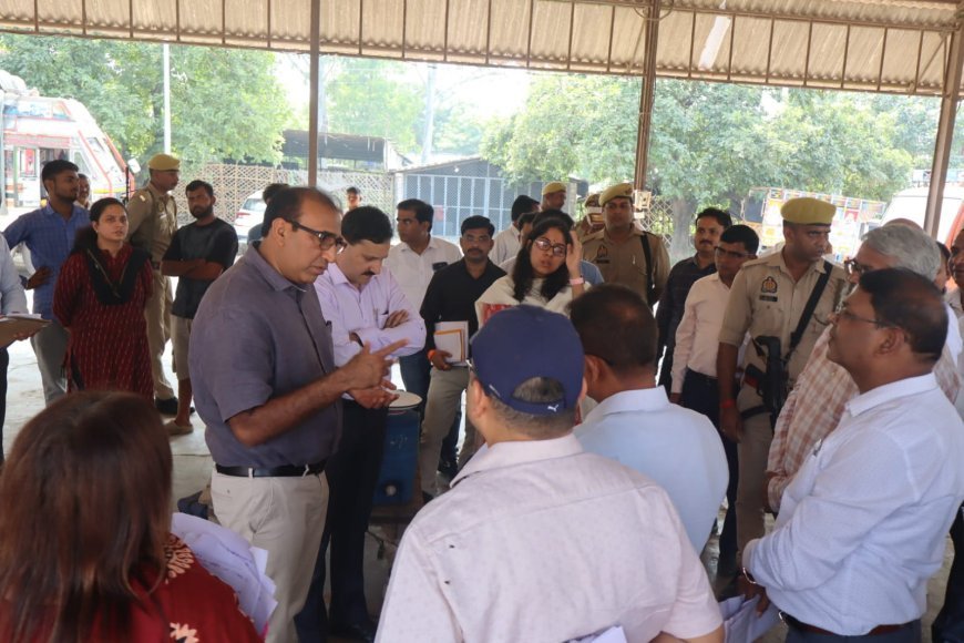 प्रमुख सचिव ने सण्डीला मंडी में परखी धान खरीद की व्यवस्था